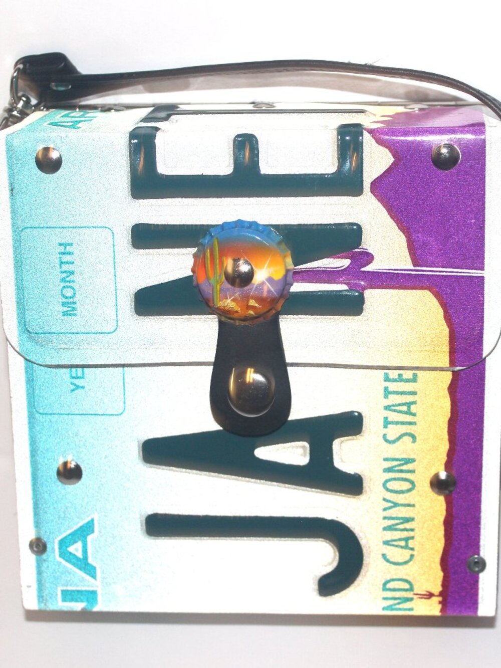 ARIZONA LICENSE PLATE PURSE - customized reads JANET06